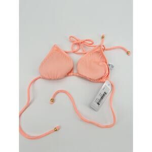 Eberjey Beach Glow Gisele Orange Triangle Bikini Top Women's Size Small S NWT